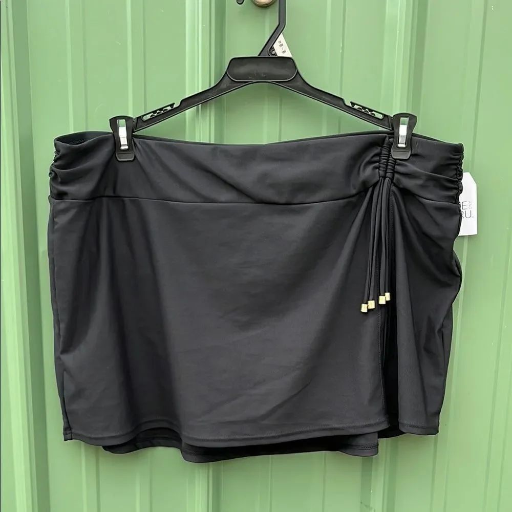 Women's Plus Side Tie Swim Skirt, Size 1X